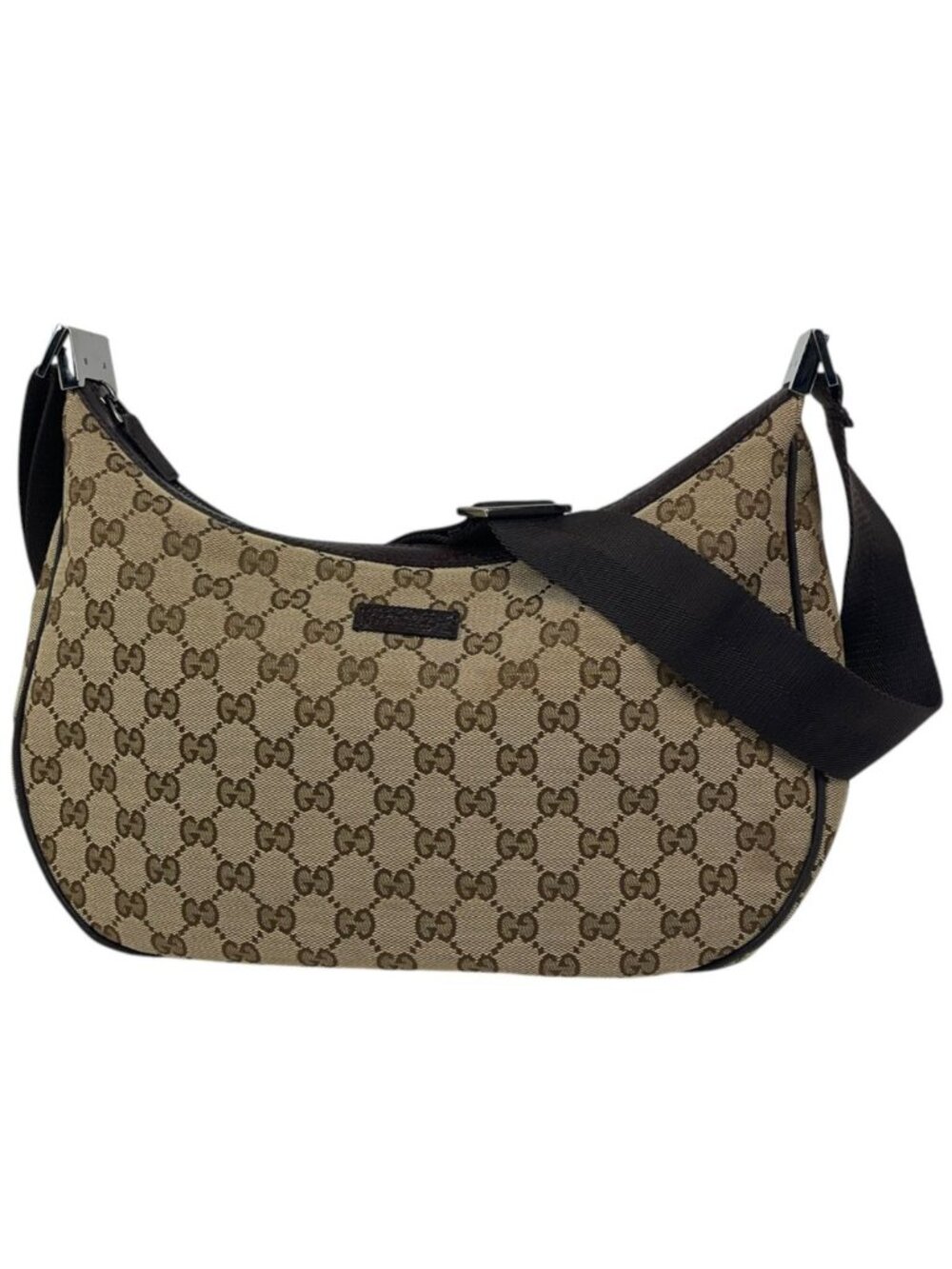 Gucci Shoulder Bag GG Pattern Canvas Beige Brown